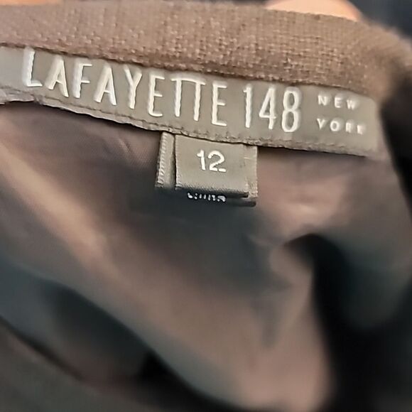 Lafayette 148 Brown Embroidered Skirt - Picture 8 of 8